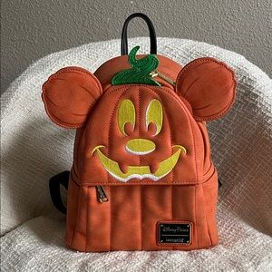 Disney Parks Loungefly Mickey Pumpkin Backpack
